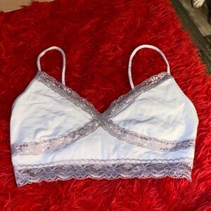 No Boundaries Light Purple Lace Trim Tank Top